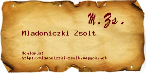 Mladoniczki Zsolt névjegykártya