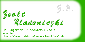 zsolt mladoniczki business card